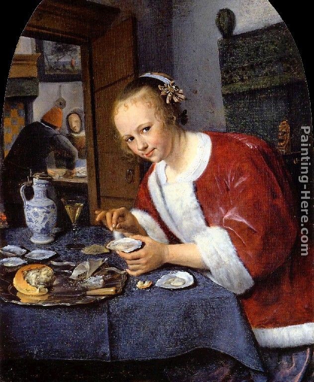 Jan Steen Girl Offering Oysters